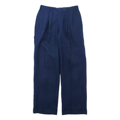 NEW YORKER 80年代 ダブル スーツ セットアップ AB4 ネイビー 麻 リネン 日本製