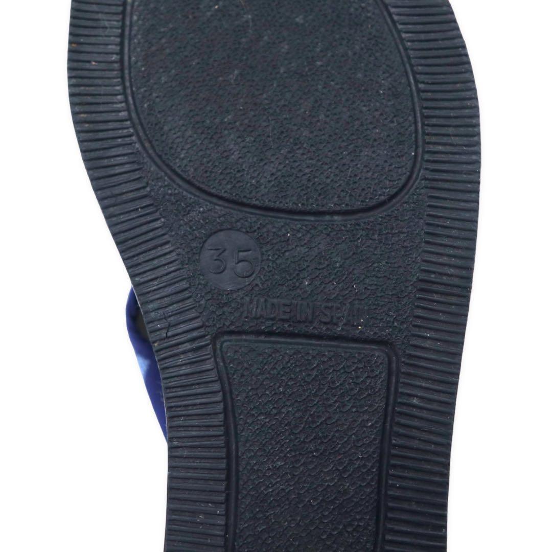 BURBERRY Nova Check Espadrille Sandals 22.5cm Navy Made in Spain