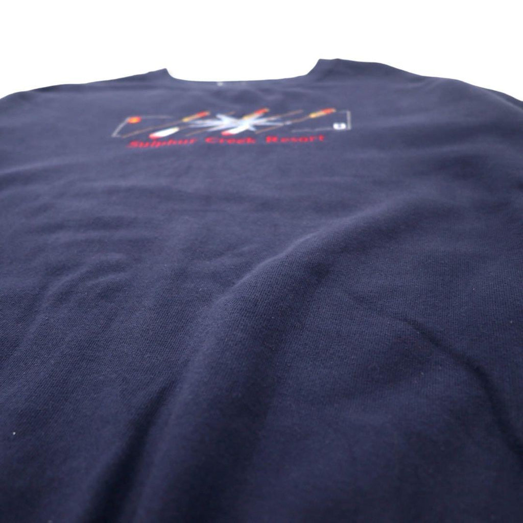 Lee 90年代 Heavy Weight スウェット 2XL ネイビー コットン 裏起毛 Sulphur Creek Resort 刺繍 ビッグサイズ