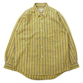 Raiding Road Oversized Striped Shirt FREE Yellow Gray Cotton Made in Japan