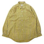 Raiding Road Oversized Striped Shirt FREE Yellow Gray Cotton Made in Japan
