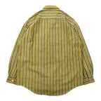 Raiding Road Oversized Striped Shirt FREE Yellow Gray Cotton Made in Japan