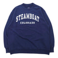 FRUIT OF THE LOOM College Print Sweat L Navy Cotton STEAM BOAT COLORADO