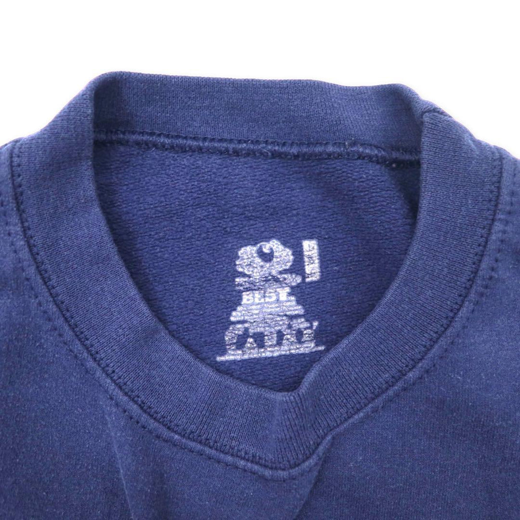 FRUIT OF THE LOOM College Print Sweat L Navy Cotton STEAM BOAT COLORADO