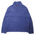 Polo by Ralph Lauren ショールカラー ニット セーター XXL ネイビー コットン レザーエルボーパッチ スモールポニー刺繍 ビッグサイズ