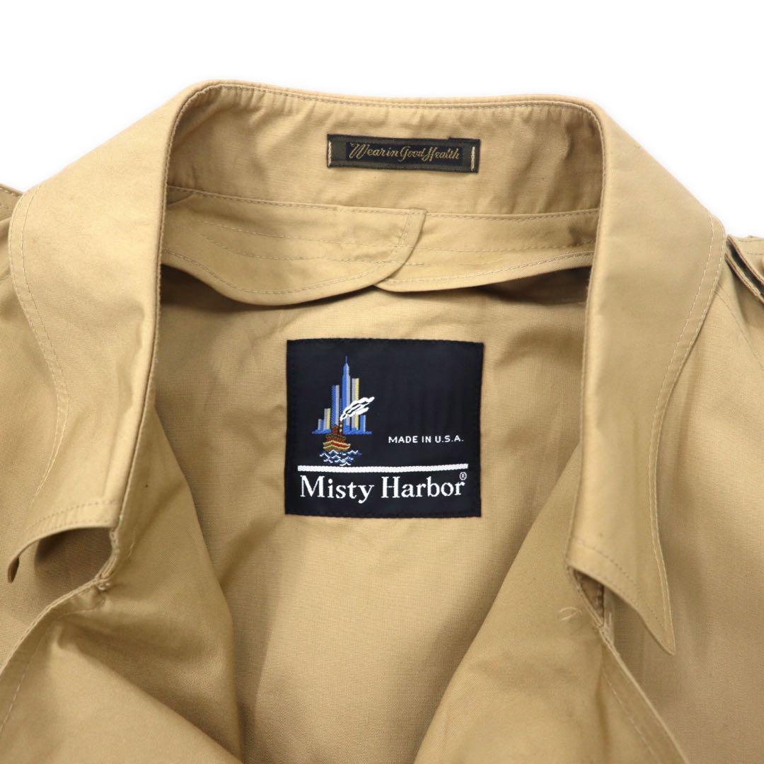 Misty Harbor USA 90's Trench Coat 44 LONG Beige Polyester Cotton