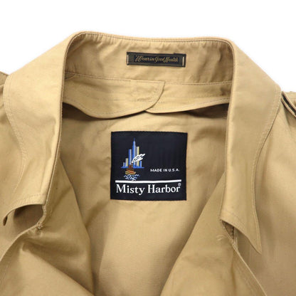 Misty Harbor USA 90's Trench Coat 44 LONG Beige Polyester Cotton