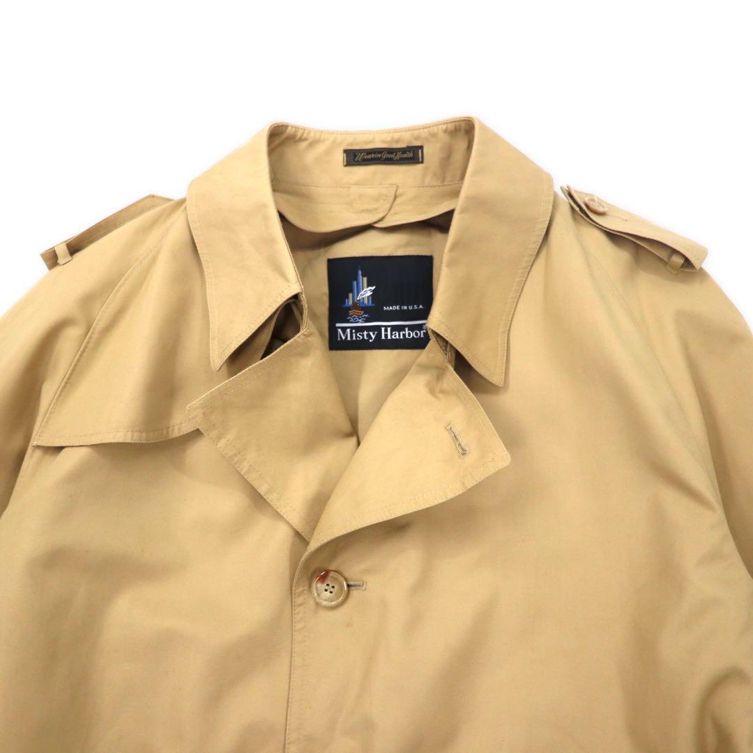 Misty Harbor USA 90's Trench Coat 44 LONG Beige Polyester Cotton