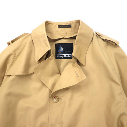 Misty Harbor USA 90's Trench Coat 44 LONG Beige Polyester Cotton
