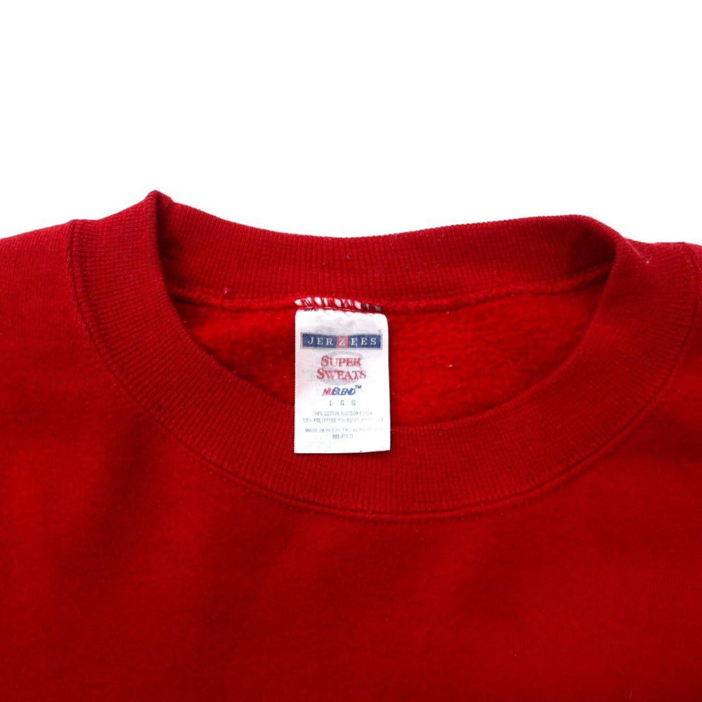 JERZEES 90年代 SUPER SWEATS コカコーラ スウェット L レッド コットン ワンポイントロゴ刺繍 Coca Cola メキシコ製