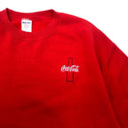JERZEES 90年代 SUPER SWEATS コカコーラ スウェット L レッド コットン ワンポイントロゴ刺繍 Coca Cola メキシコ製