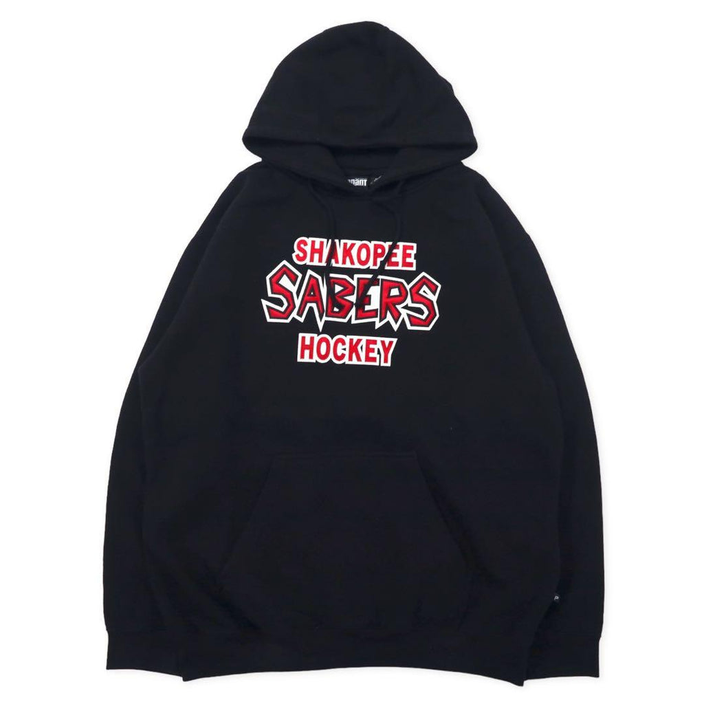 pennant Pullover Parka XL Black Cotton Paki Cotton SHAKOPEE SABERS HOCKEY Big Size