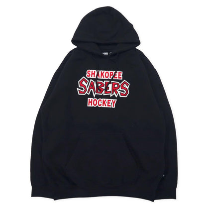 pennant プルオーバーパーカー XL ブラック コットン パキ綿 SHAKOPEE SABERS HOCKEY ビッグサイズ