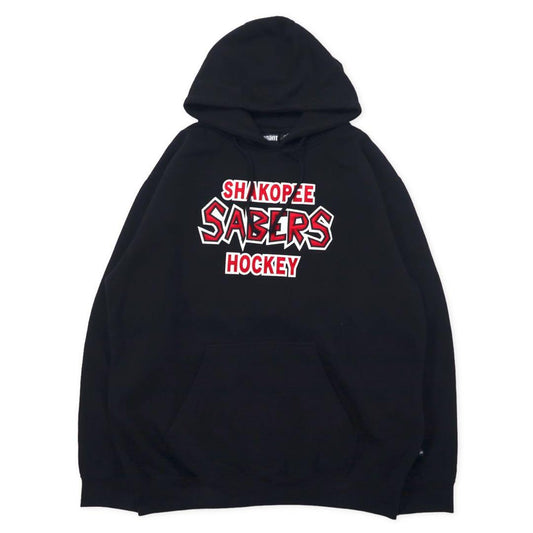 pennant Pullover Parka XL Black Cotton Paki Cotton SHAKOPEE SABERS HOCKEY Big Size