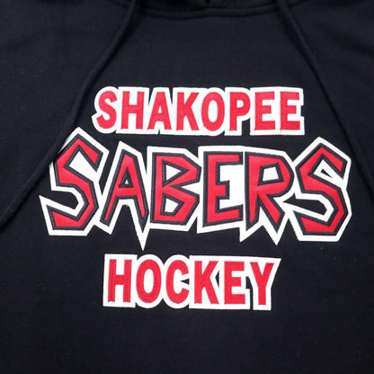 pennant プルオーバーパーカー XL ブラック コットン パキ綿 SHAKOPEE SABERS HOCKEY ビッグサイズ