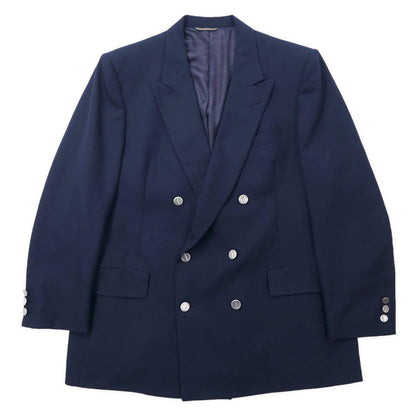 Christian Dior MONSIEUR USA Double Tailored Jacket L Navy Wool Gabardine Old