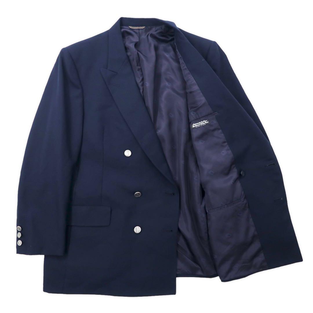 Christian Dior MONSIEUR USA製 ダブル テーラードジャケット L ネイビー ウール ギャバジン オールド