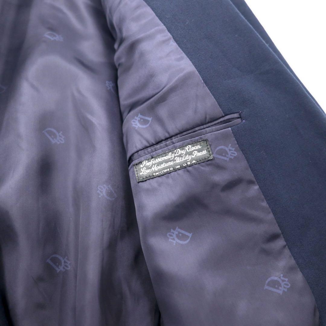 Christian Dior MONSIEUR USA Double Tailored Jacket L Navy Wool Gabardine Old