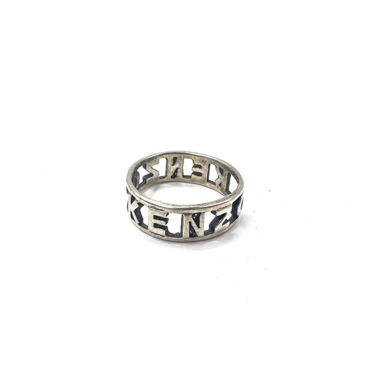 KENZO Logo Watermark Ring Ring No. 12 SV925 Silver