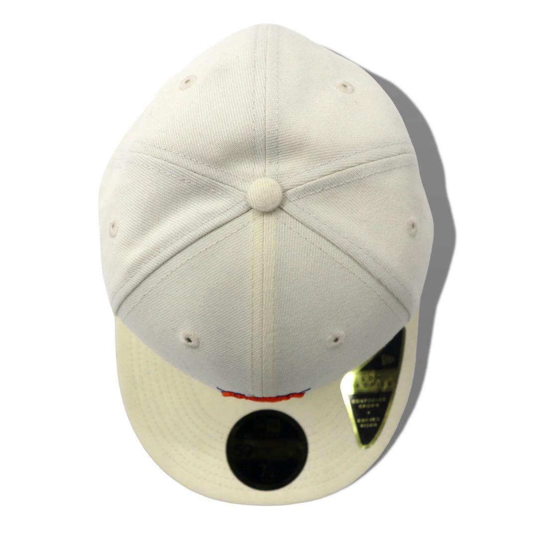 KITH × NEW ERA ベースボールキャップ 59.6cm ホワイト ポリエステル NBA The New York Knicks 59Fifty Low Profile Fitted Hat 未使用品