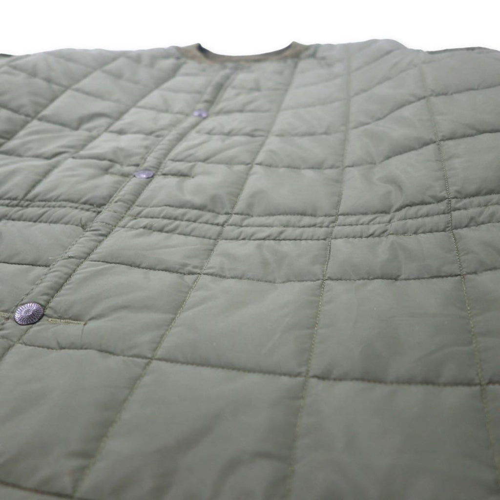 Italian Army Rain Quilting Liner Jacket Italian Army Quilting Liner Jacket XL Khaki Nylon Polyester Snap Button Drawcord Euro Military Big Size