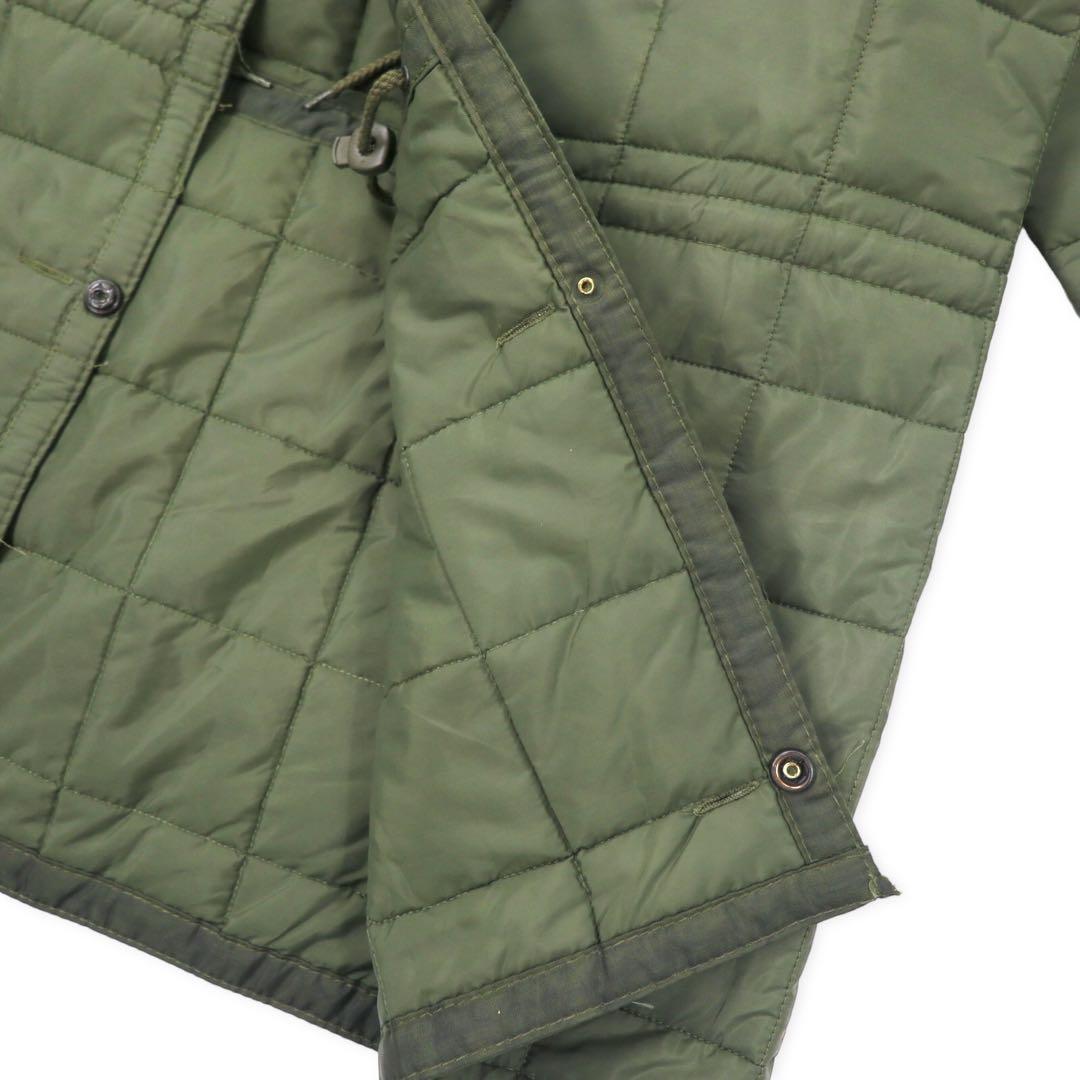 Italian Army Rain Quilting Liner Jacket Italian Army Quilting Liner Jacket XL Khaki Nylon Polyester Snap Button Drawcord Euro Military Big Size