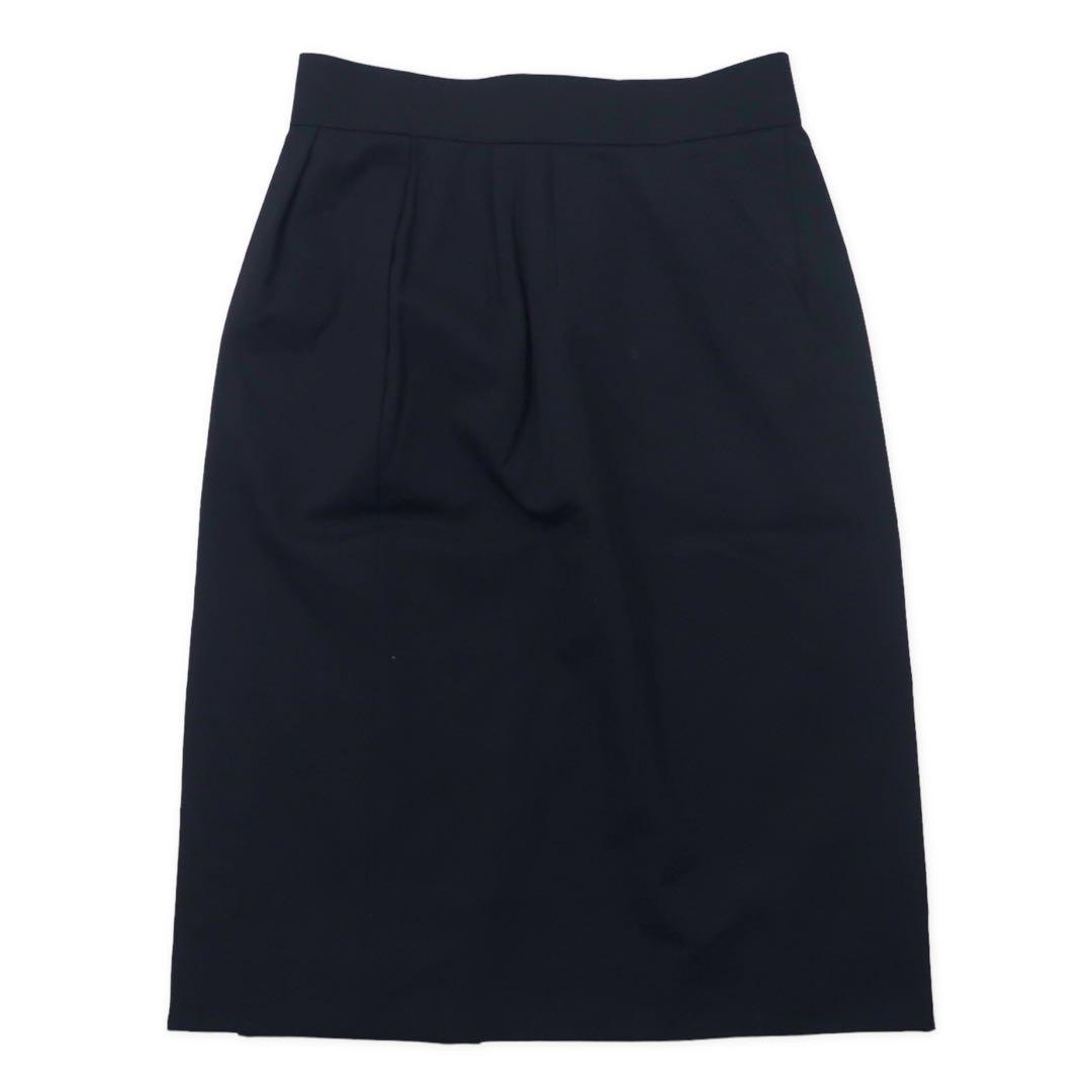 Christian Dior ラップスカート LL ブラック ウール ボタンアップ KP401201C