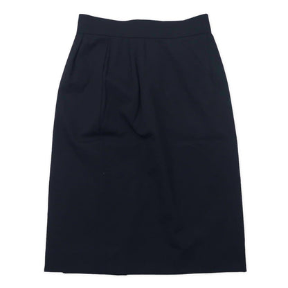 Christian Dior ラップスカート LL ブラック ウール ボタンアップ KP401201C