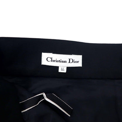 Christian Dior ラップスカート LL ブラック ウール ボタンアップ KP401201C