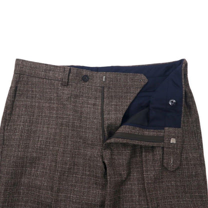 Aquascutum 2B スーツ セットアップ 94AB4 ブラウン チェック ウール 日本製