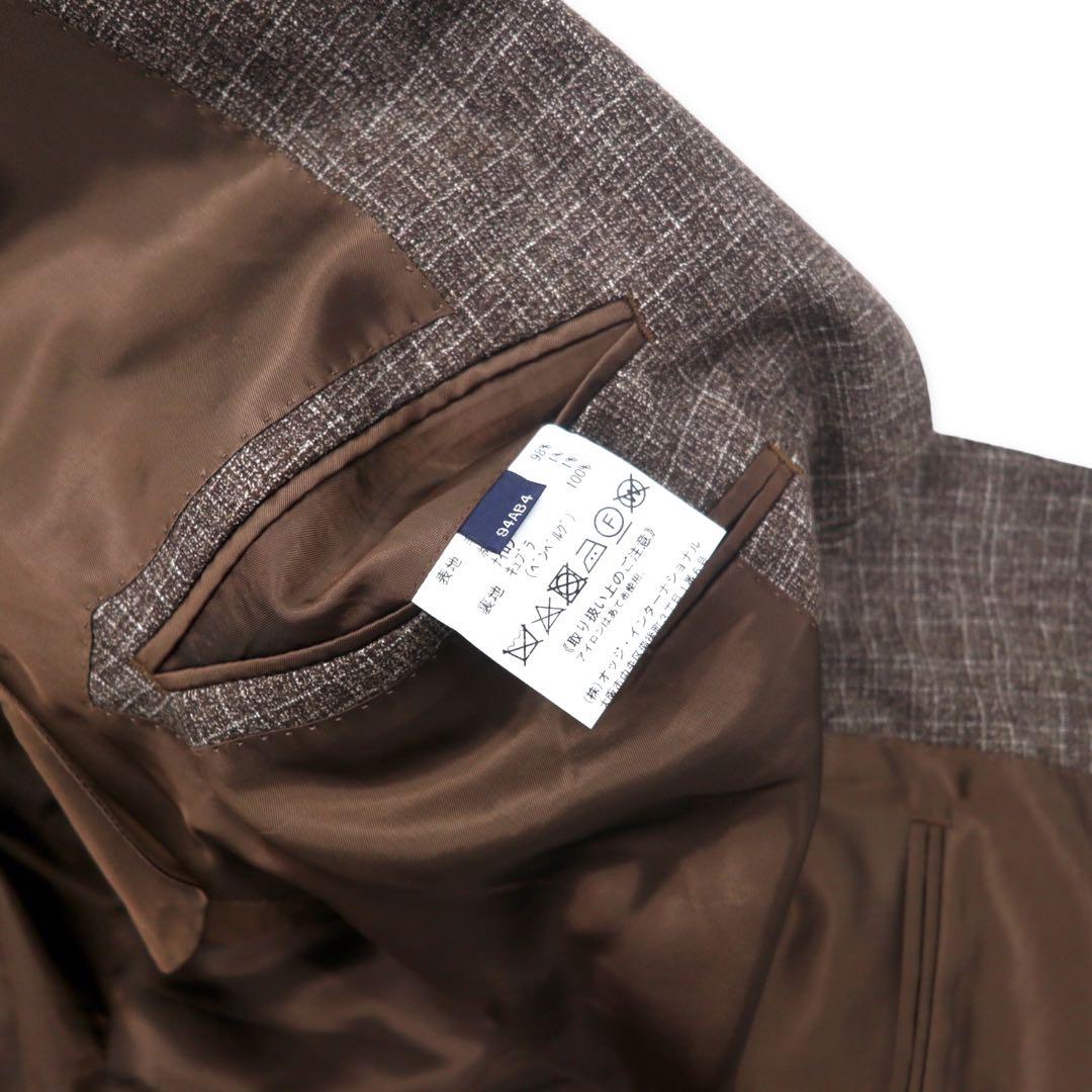 Aquascutum 2B スーツ セットアップ 94AB4 ブラウン チェック ウール 日本製
