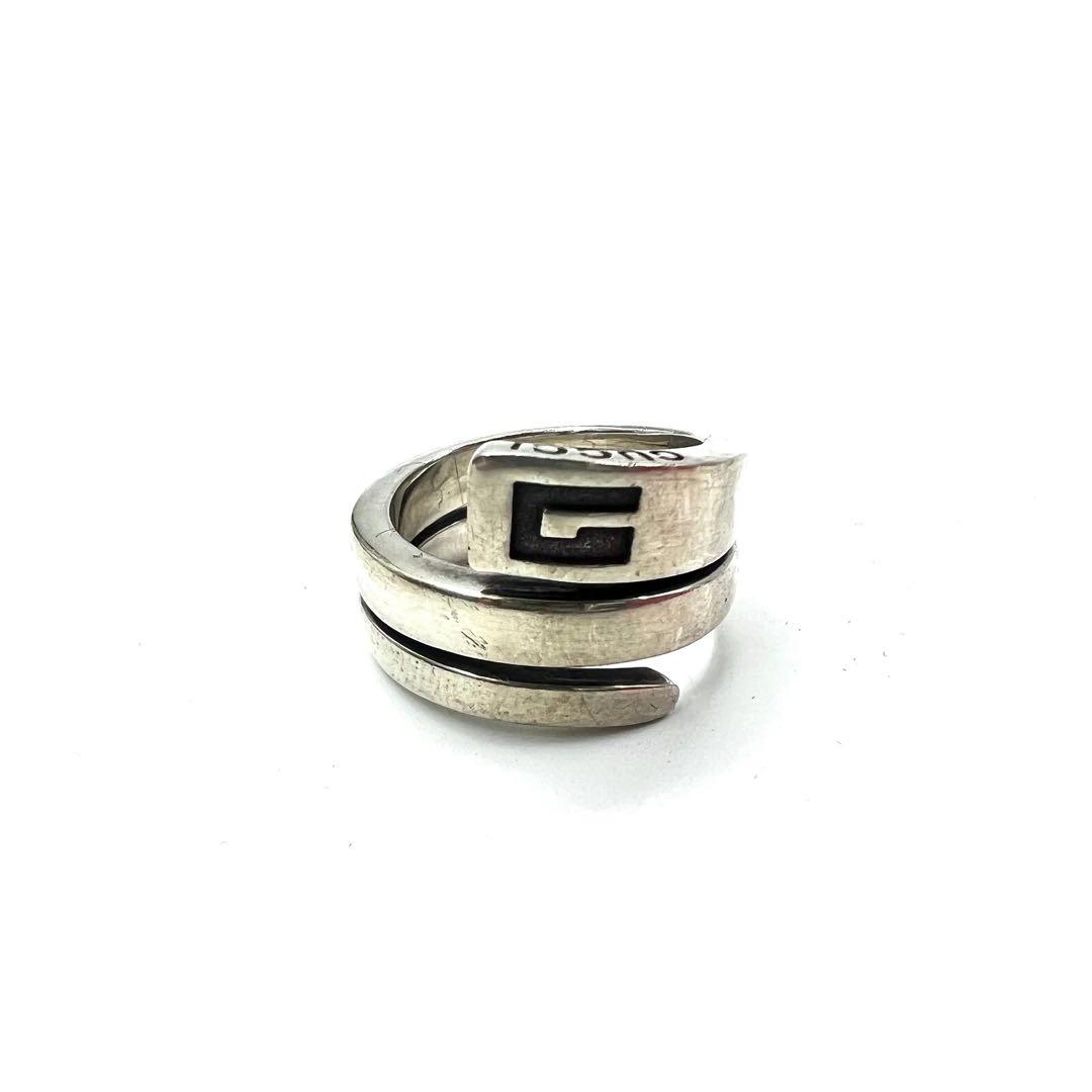 GUCCI スパイラル スネーク Gロゴ リング 指輪 10号 SILVER 925 シルバー SPIRAL G RING イタリア製