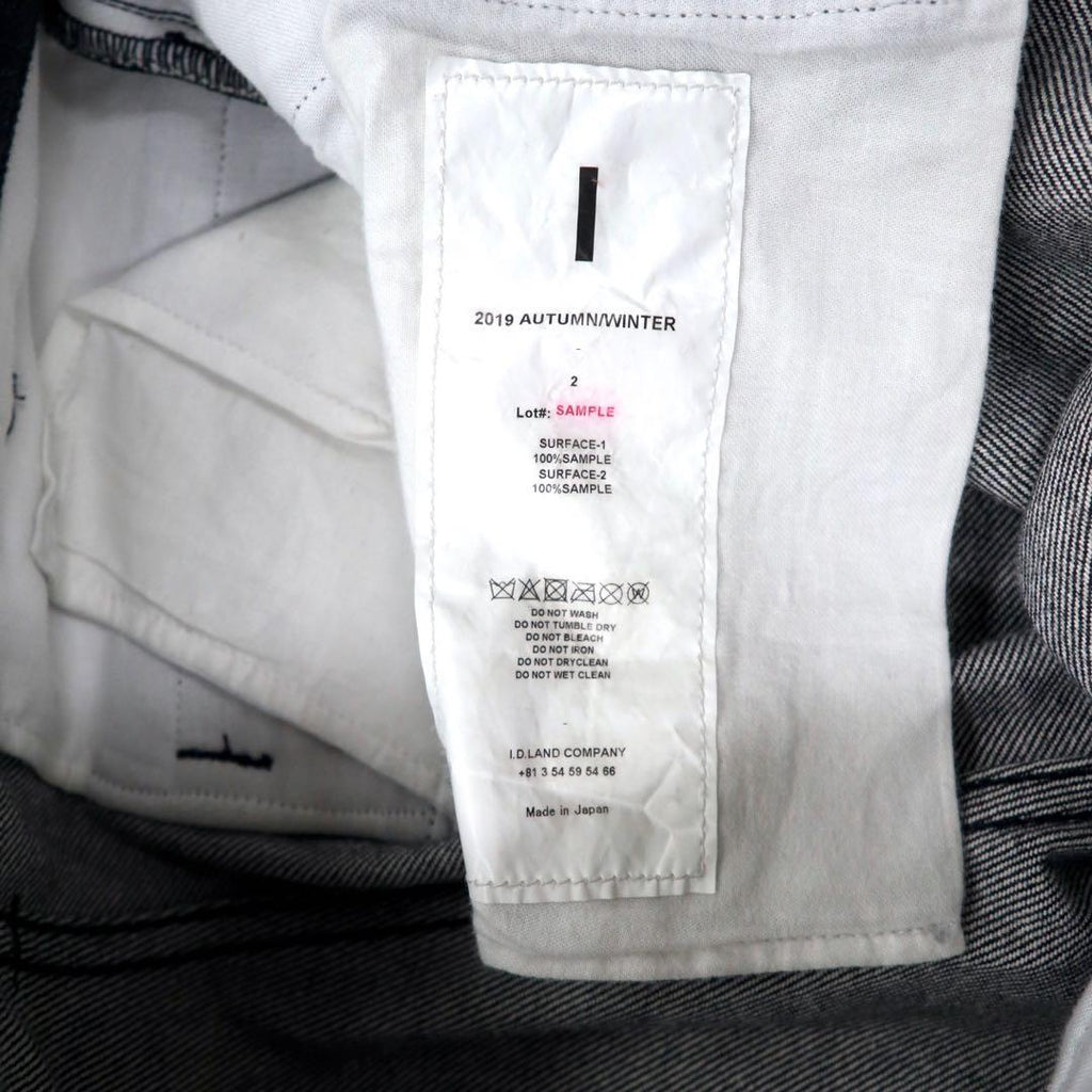 I ( 1LDK ) ブラック デニムパンツ 2  サンプル品 SAMPLE 2019AW 日本製