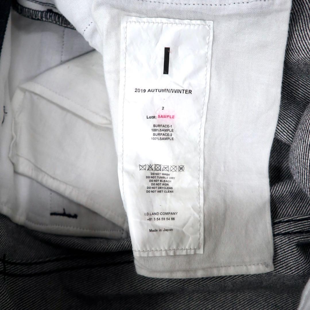 I ( 1LDK ) ブラック デニムパンツ 2  サンプル品 SAMPLE 2019AW 日本製