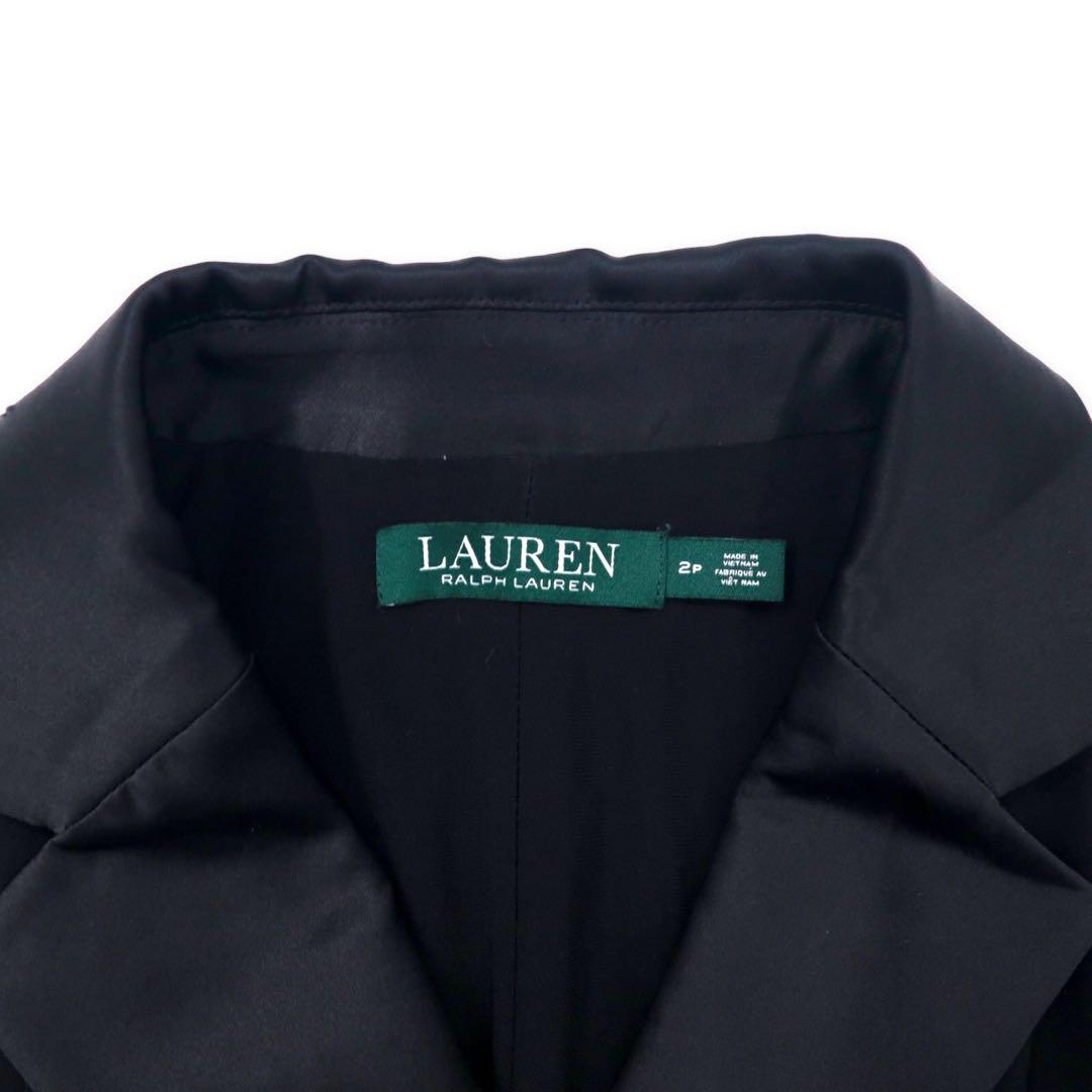 LAUREN RALPH LAUREN Cachecoeur One Piece Dress 2P Black Polyester Silk Stretch