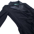 LAUREN RALPH LAUREN Cachecoeur One Piece Dress 2P Black Polyester Silk Stretch