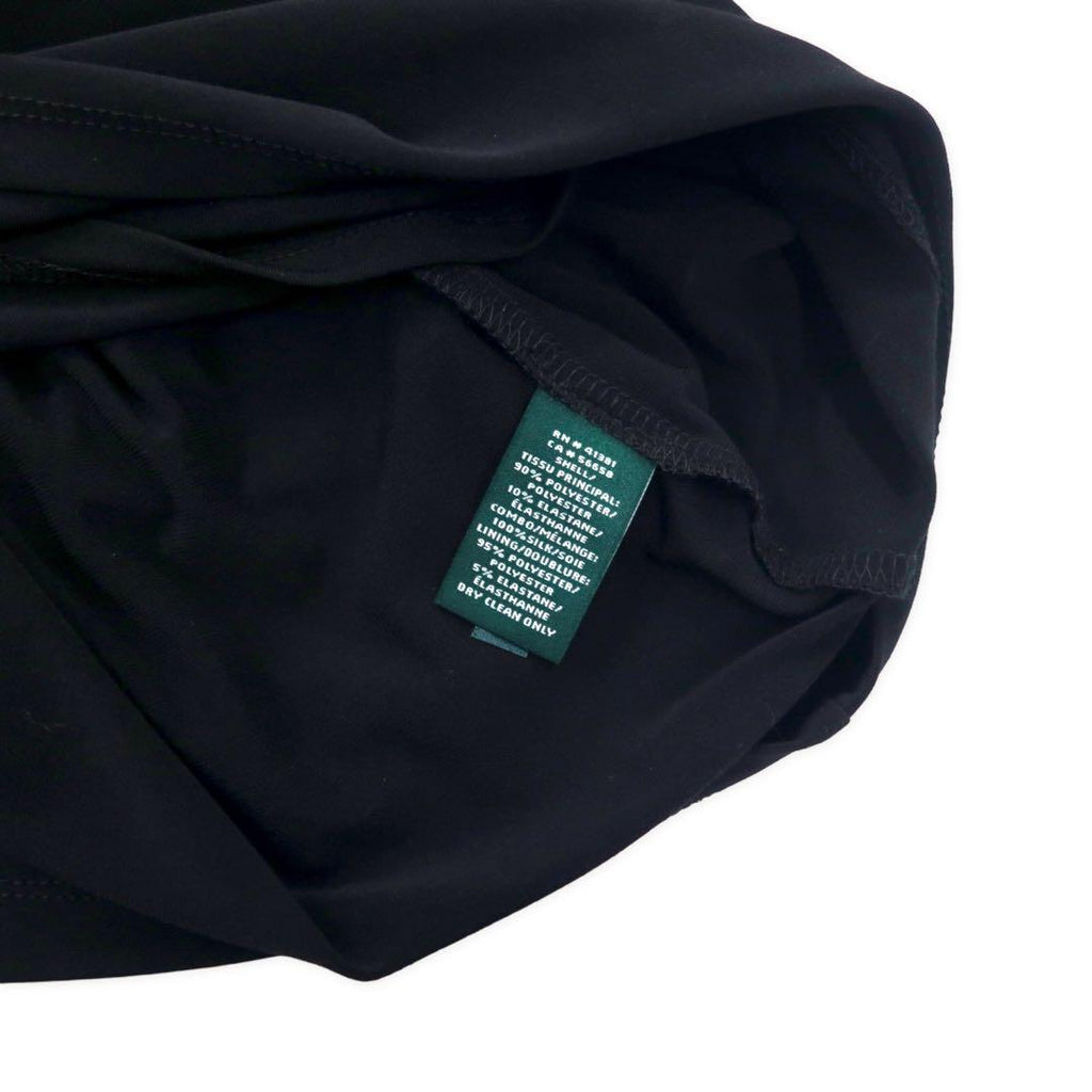 LAUREN RALPH LAUREN Cachecoeur One Piece Dress 2P Black Polyester Silk Stretch