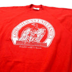 Euro Vintage Sweatshit ビッグサイズ カレッジ プリントスウェット 2XL レッド アクリル Camus