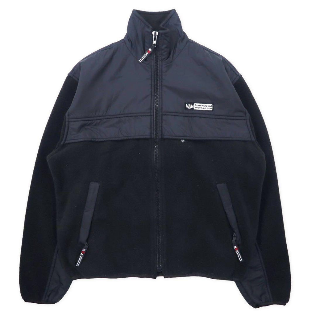 VAN -JAC- Nylon switching fleece jacket M black polyester