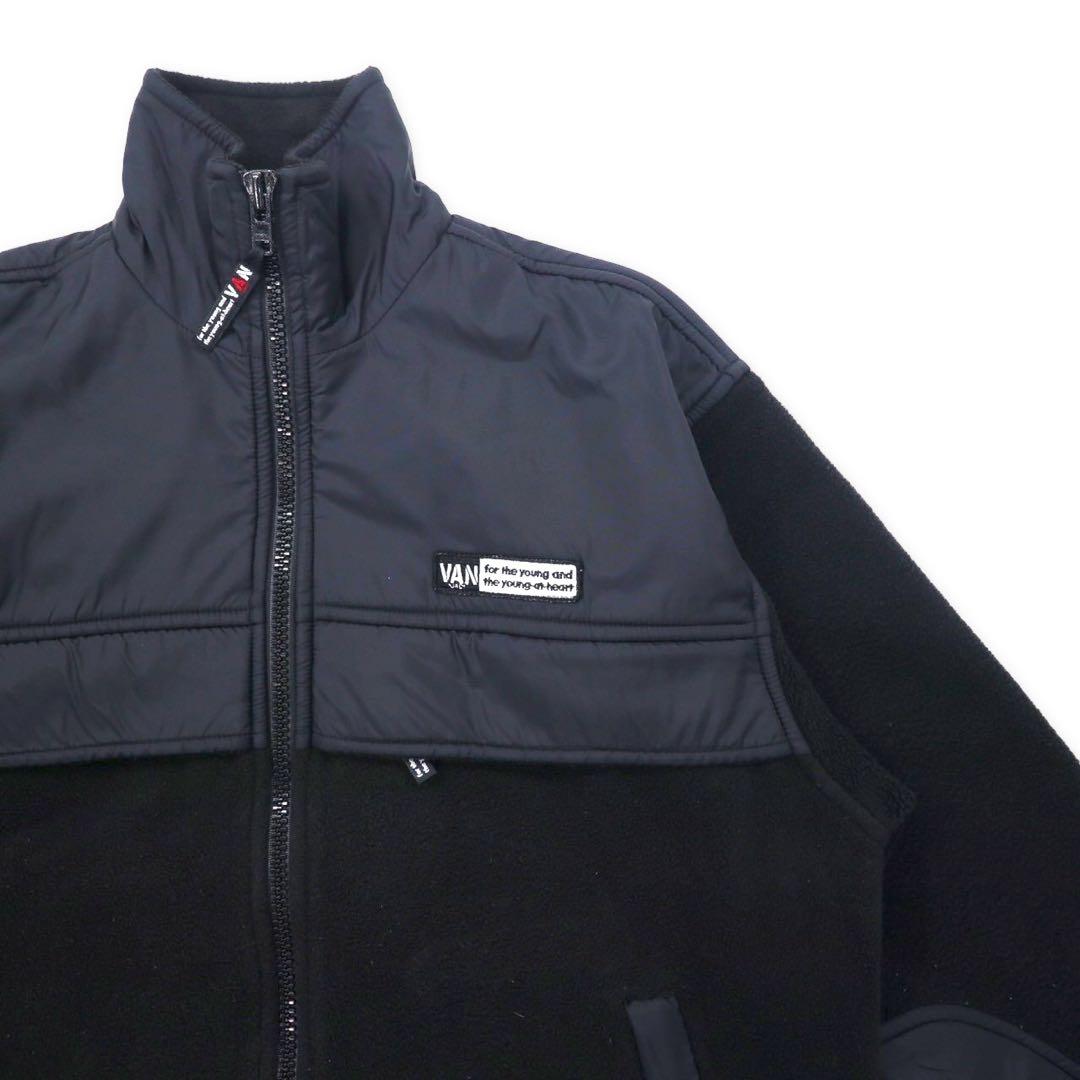 VAN -JAC- Nylon switching fleece jacket M black polyester