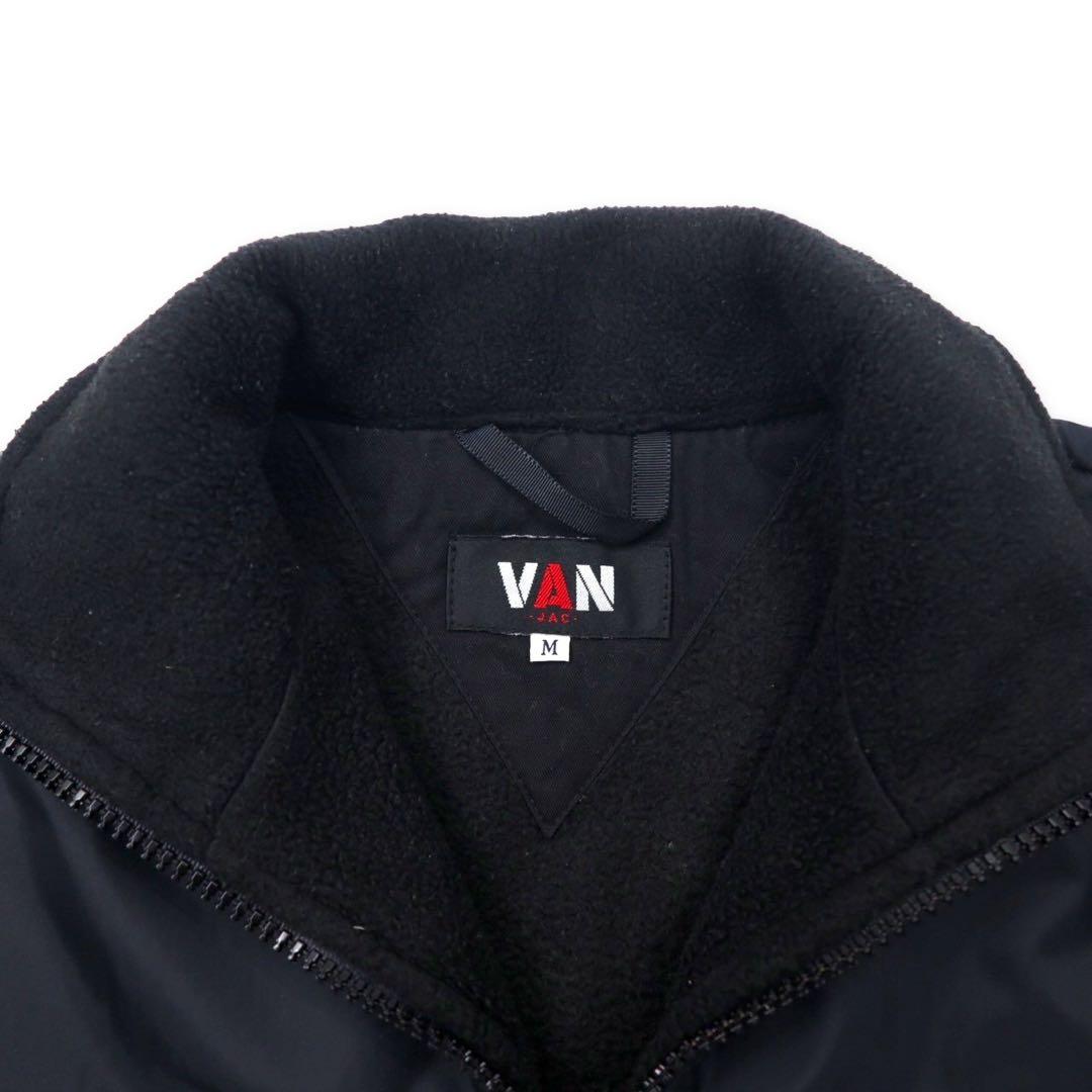 VAN -JAC- Nylon switching fleece jacket M black polyester