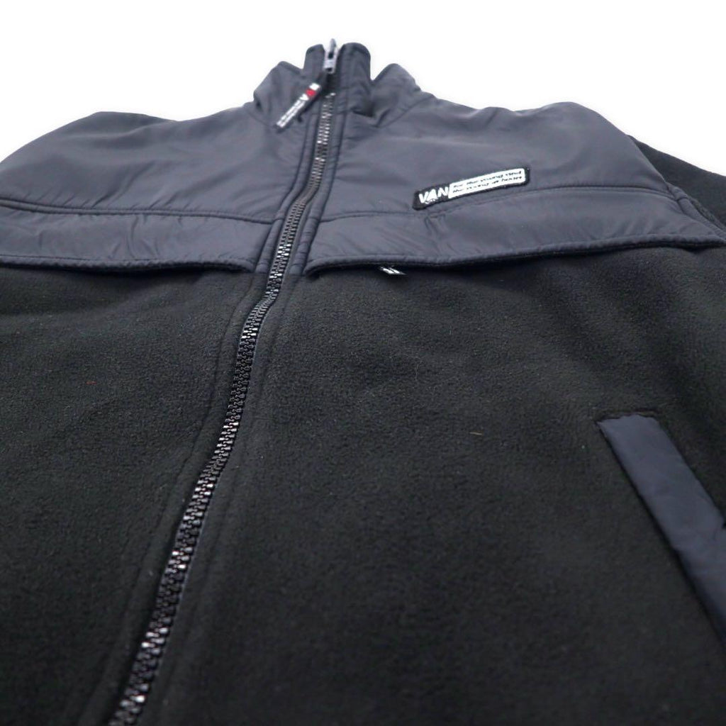 VAN -JAC- Nylon switching fleece jacket M black polyester