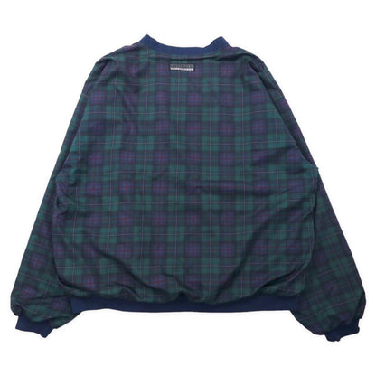 FORRESTER'S ピステ プルオーバー ナイロンジャケット XXL グリーン タータンチェック ブラックウォッチ W LODGE 刺繍 ビッグサイズ