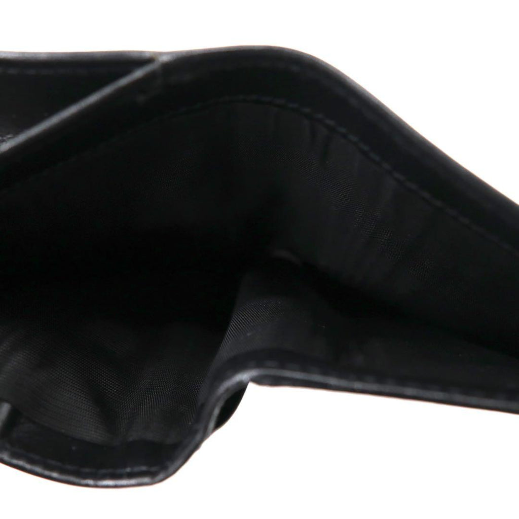 Salvatore Ferragamo Trifold Wallet Black Leather Gancini Hardware 224059 Made in Italy