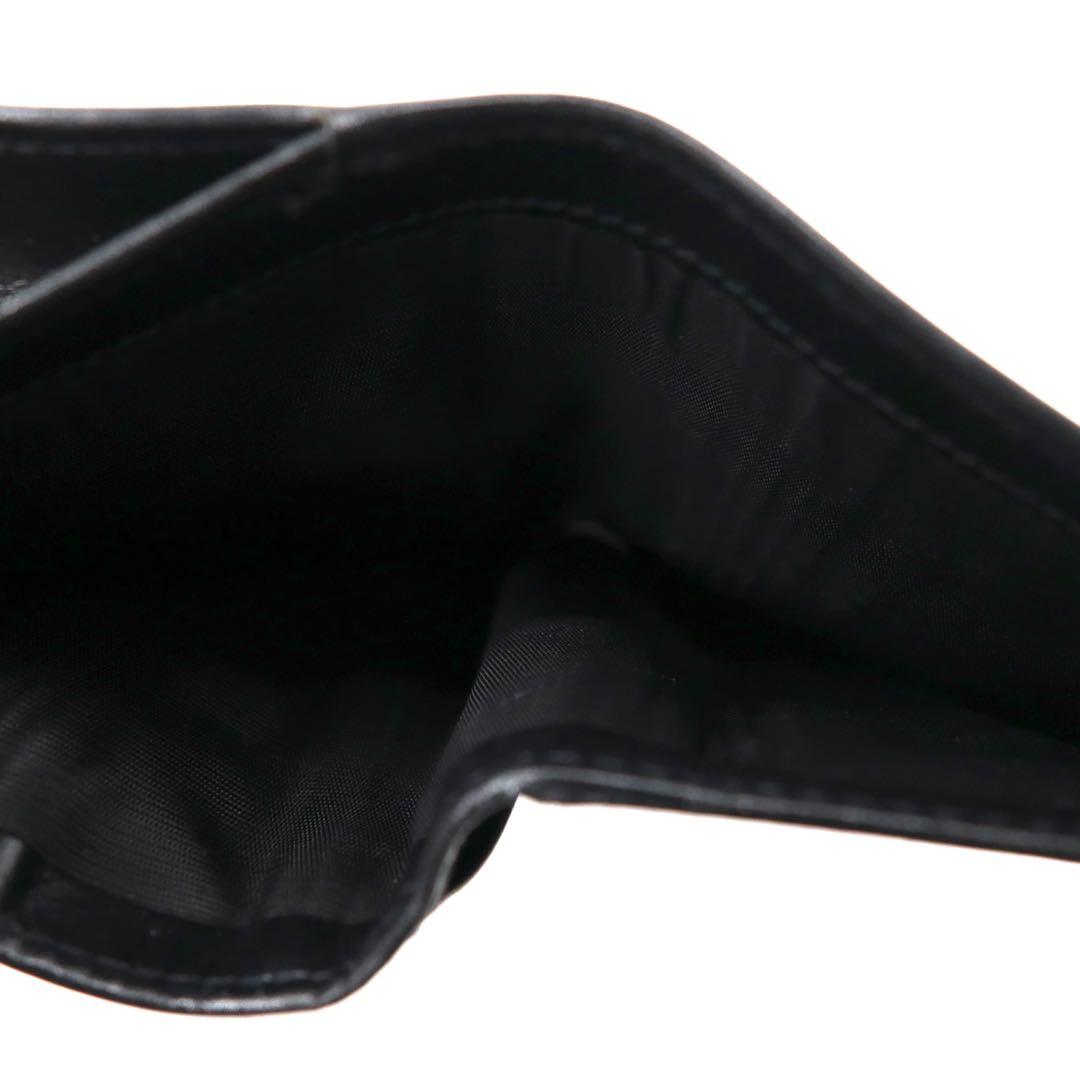 Salvatore Ferragamo Trifold Wallet Black Leather Gancini Hardware 224059 Made in Italy