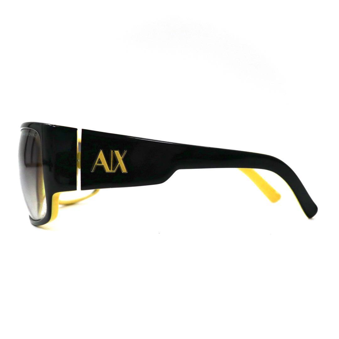A|X ARMANI EXCHANGE Sunglasses, Square, Black, Yellow, Side Logo, AX199/F/S 71CJJ 61-14 130