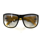 A|X ARMANI EXCHANGE Sunglasses, Square, Black, Yellow, Side Logo, AX199/F/S 71CJJ 61-14 130