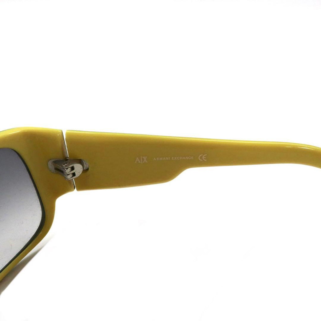 A|X ARMANI EXCHANGE Sunglasses, Square, Black, Yellow, Side Logo, AX199/F/S 71CJJ 61-14 130