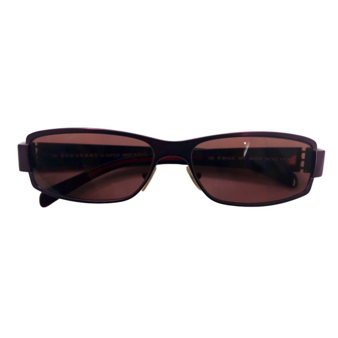 BURBERRY Metal Rectangle Sunglasses Nova Check 130 B 9414/S CF7 56-14 NICKEL FREE by SAFILO