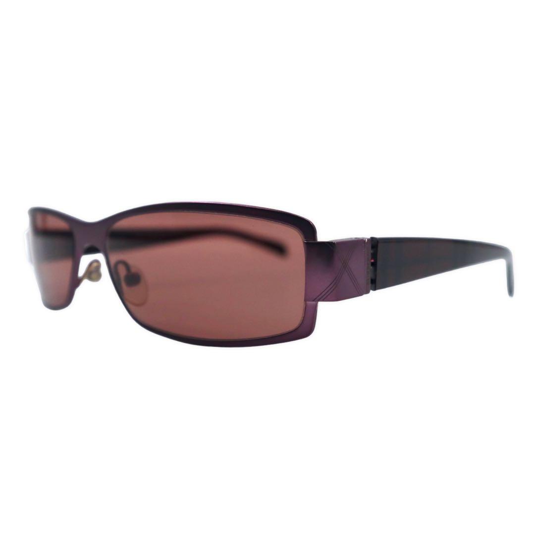 BURBERRY メタル レクタングル サングラス ノバチェック 130 B 9414/S CF7 56-14 NICKEL FREE by SAFILO